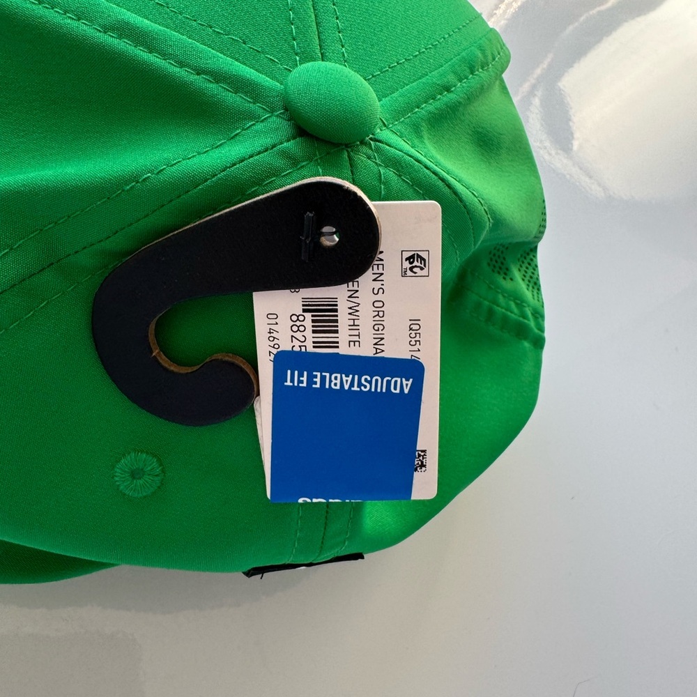Adidas Bright Green Cap with White Emblem - Picture 3 of 3